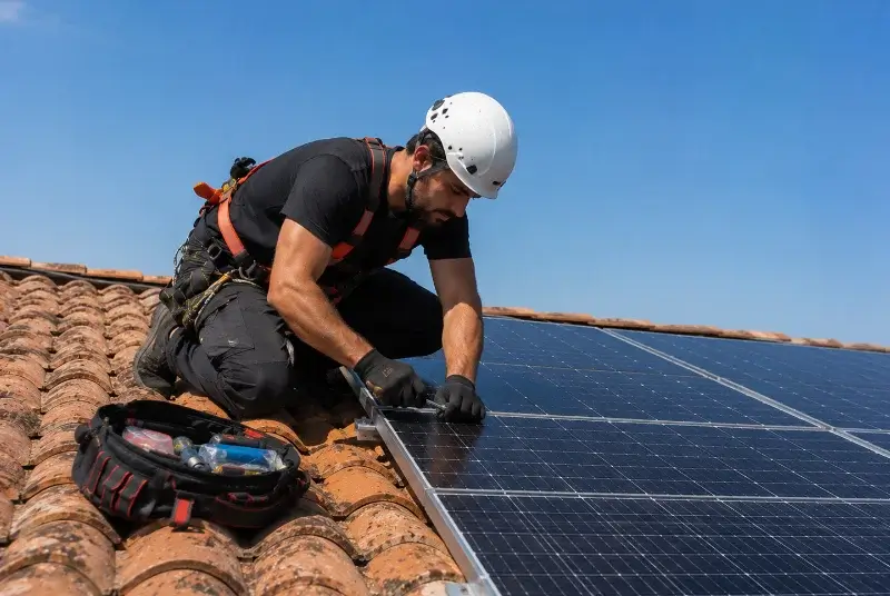 Maintenance et monitoring de panneaux solaires à Pougnadoresse