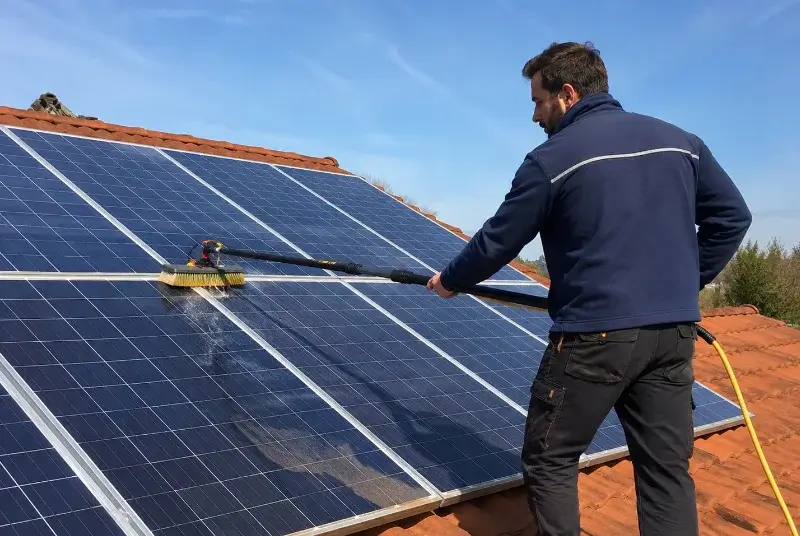 Nettoyage et entretien de panneaux solaires à Pougnadoresse